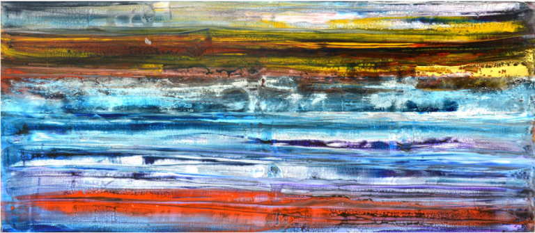 Scape above the blue surface 